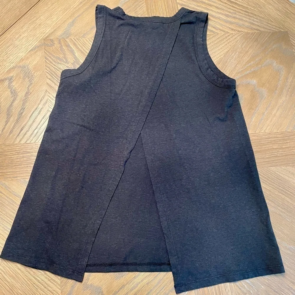 J. Crew Black Tie-Back Tank Top